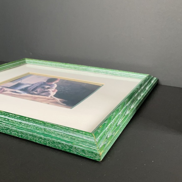 Boy on Porch with Kitty Print Cat Snail Home Decor Framed Wall Art Picture - Picture 3 of 6